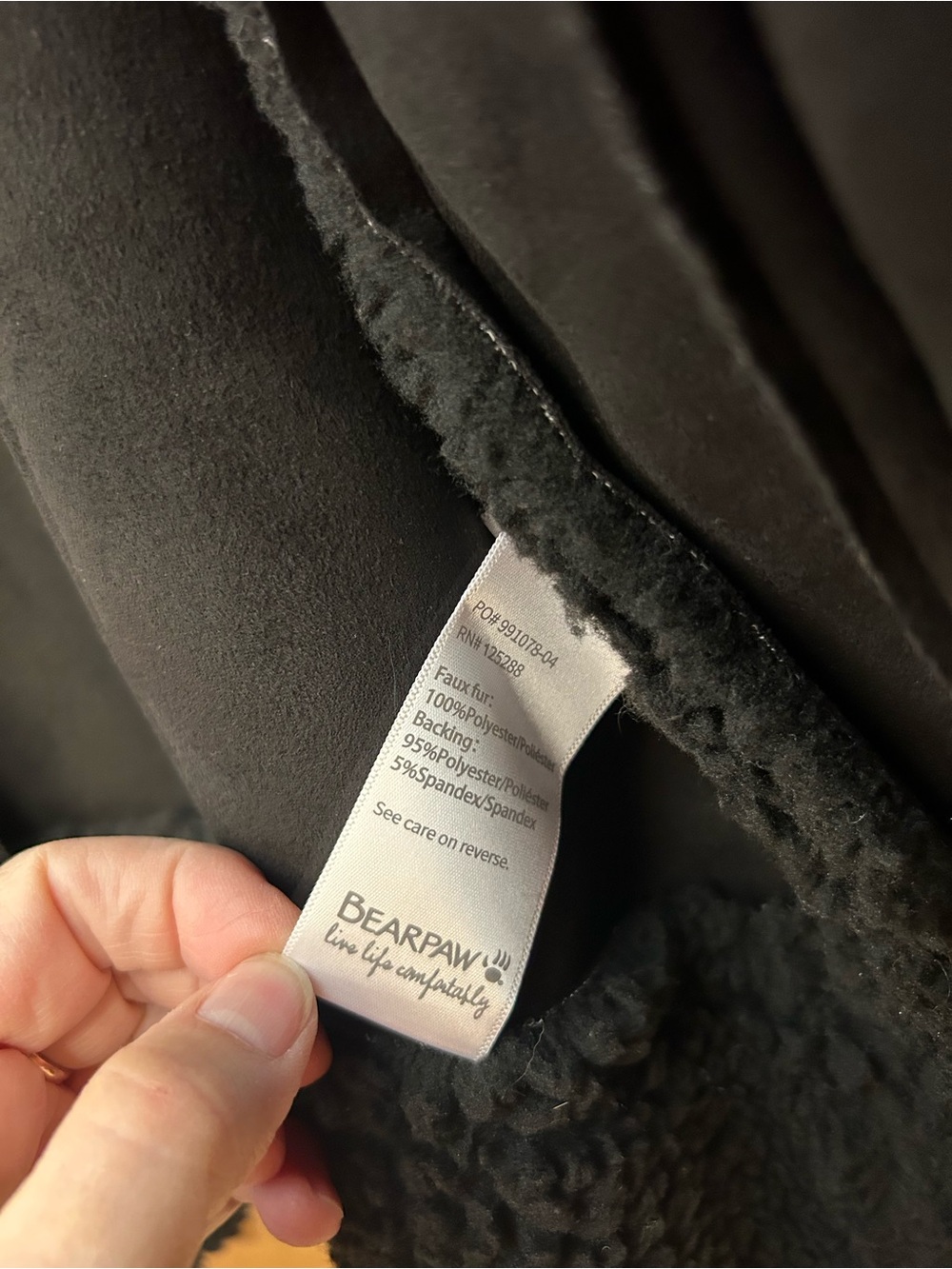 BEARPAW Women’s Black Sherpa Zip-Up Jacket, Very Thick and Warm, Size L - Picture 6 of 7